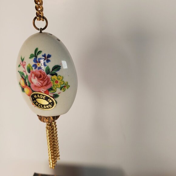 Vintage Ceramic Pomander Necklace  Made in England - Picture 11 of 13